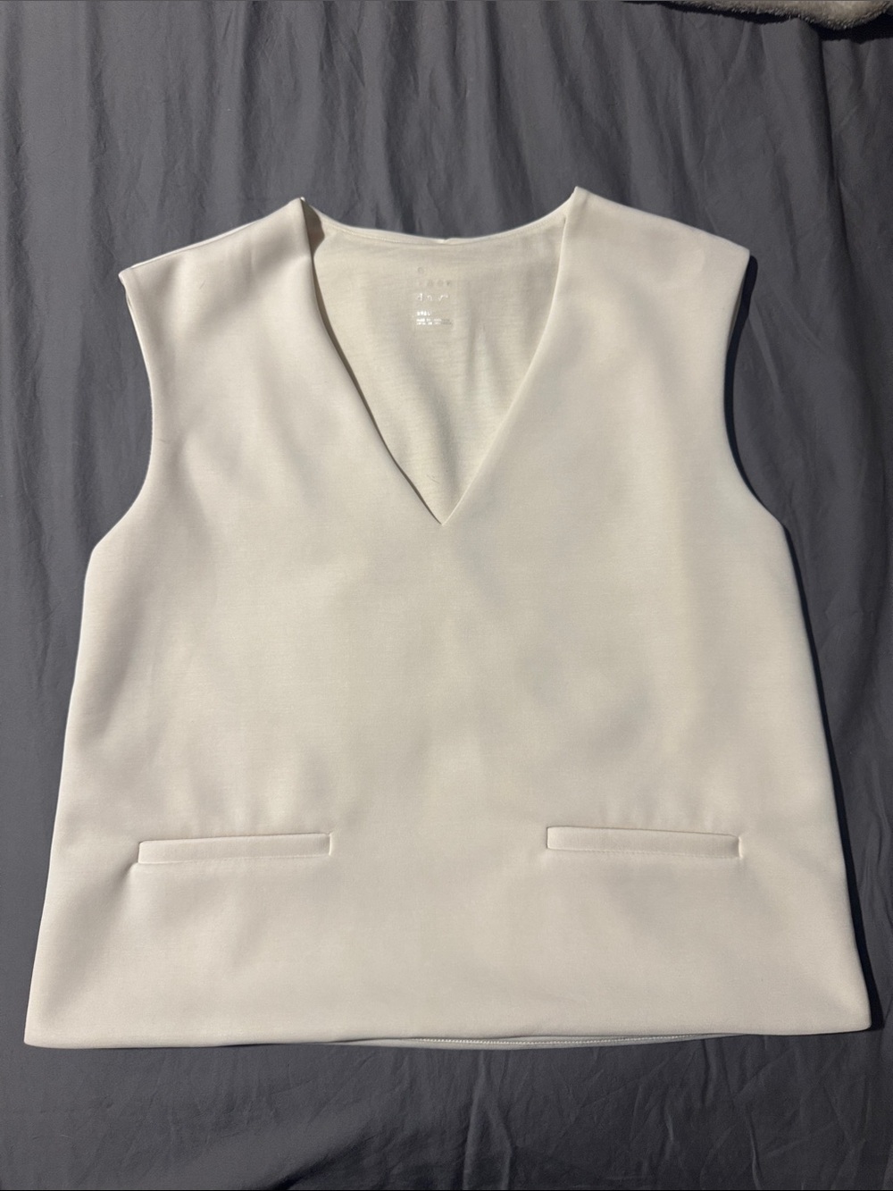 a new day Cream V-Neck Sleeveless Shell Top